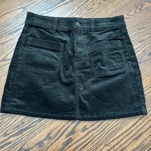 Classic Black Denim Skirt